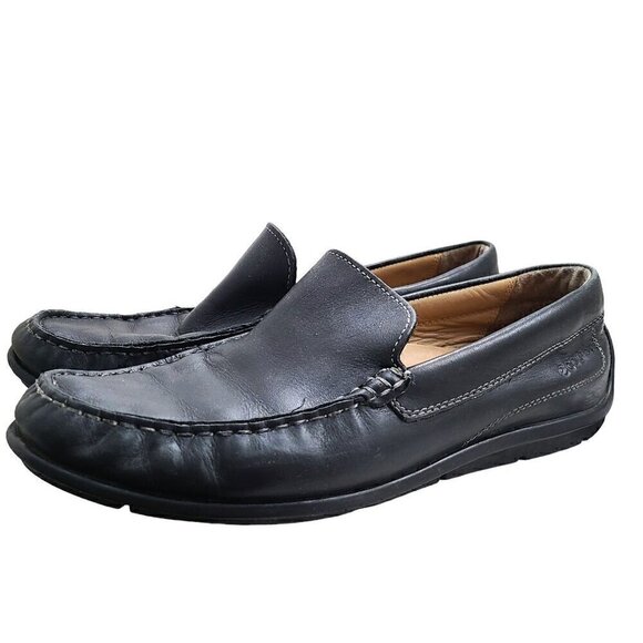 ECCO CLASSIC MOC 2.0 SLIP ON DRIVING STYLE BLACK LEATHER LOAFERS SIZE 41 - Picture 1 of 9